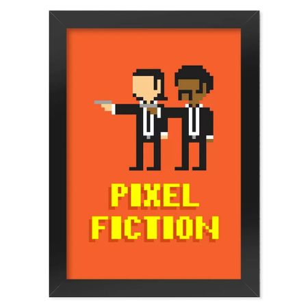 Pôster com Moldura Pixel Fiction