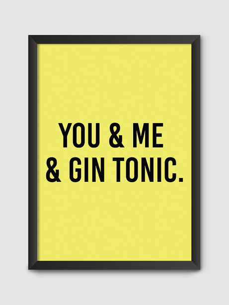 Poster Gin Tonic A2 C/ Moldura