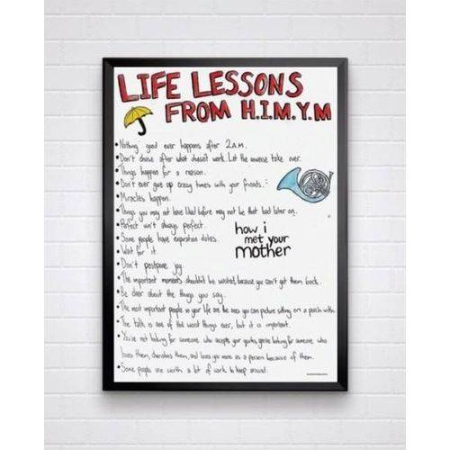 Poster Life Lessons da Série How I Met Your Mother