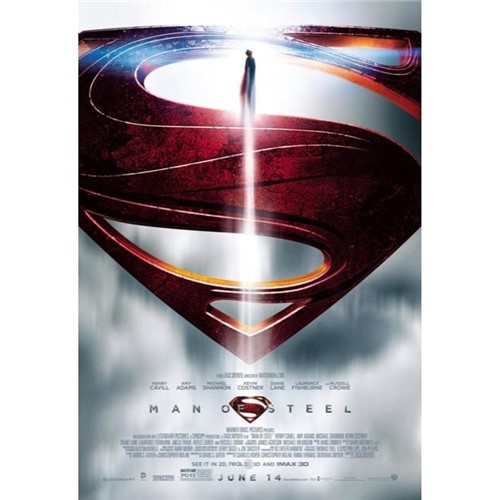 Poster Superman Homem de Aço #F 30x42cm