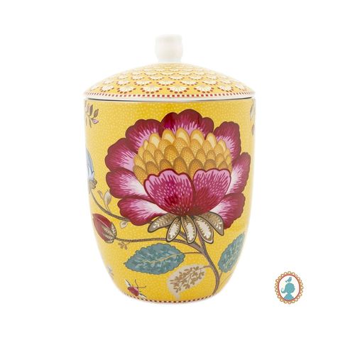 Pote Amarelo em Porcelana Floral Fantasy 21x14cm - Pip Studio