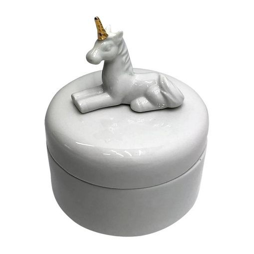 Pote Decorativo em Cerâmica Branco Unicorn Urban