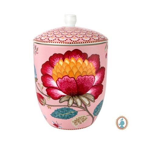 Pote Rosa em Porcelana Floral Fantasy 21x14cm - Pip Studio