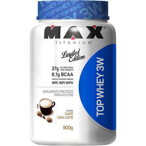 Pote Top Whey 3w Limited Edition 900g Sabores - Max Titanium