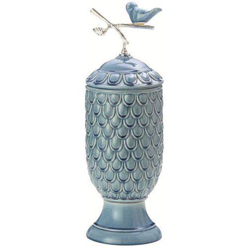 Potiche de Cerâmica Azul Bird 3479 Lyor