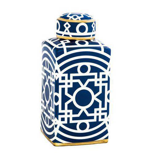 Potiche Decorativo em Cerâmica Marroquino 41cmx18cmx18cm Mar