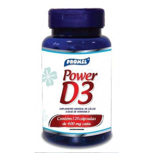 Power D3 - Sup. de Cálcio a Base de Vitamina D - 120 Cápsulas 400 Mg