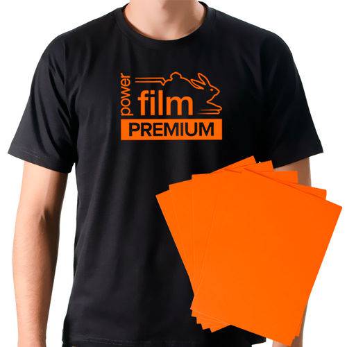 Power Film Premium - Laranja - A4 - Pacote com 10 Folhas