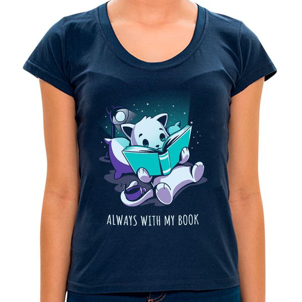 PR - Camiseta Always With My Book - Feminina - P