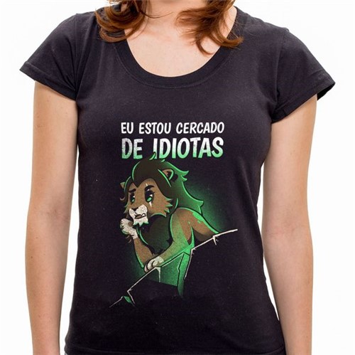 PR - Camiseta Cercado por Idiotas - Feminina - P