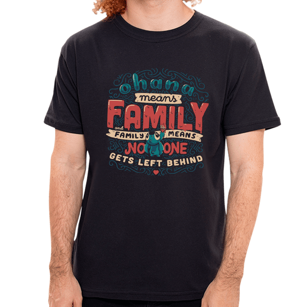 PR - Camiseta Ohana Means Family - Masculina - P