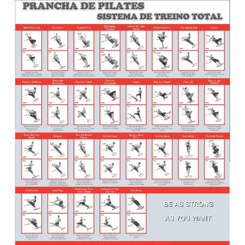 Prancha de Pilates, Sistema de Treinamento Total, Cor Preto e Laranja - O'neal