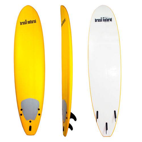 Prancha de Surf para Iniciante 7.2 Softboard Amarelo - Brasil Natural