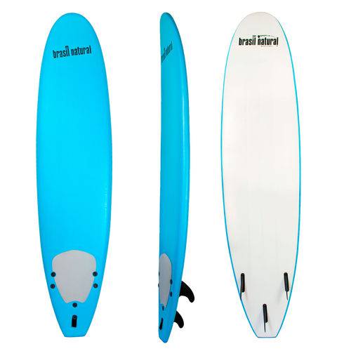 Prancha de Surf para Iniciante 7.2 Softboard Azul Claro - Brasil Natural