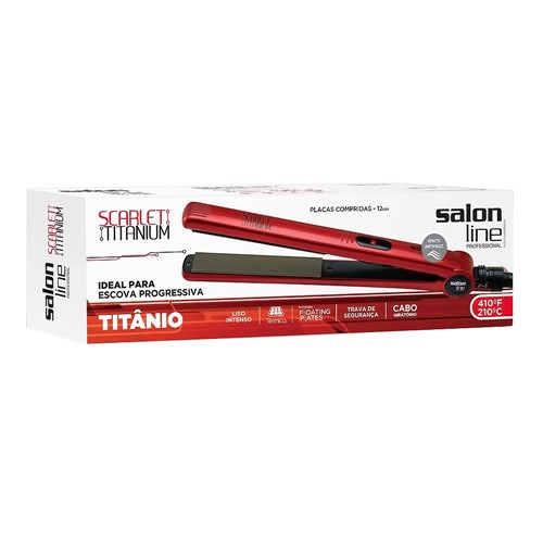 Prancha Salon Line Professional Scarlet Titanium Bivolt