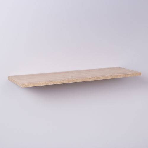 Prateleira Cor Carvalho (madeira) 60 X 20cm em MDP com Suporte Invisível - Crie Fácil