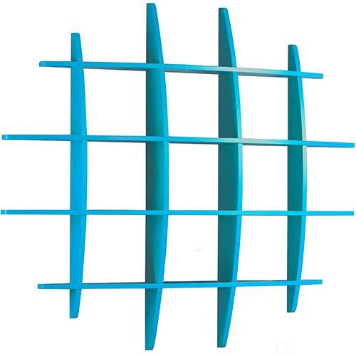 Prateleira MDF Taylor Azul (137x137x18cm) - Máxima