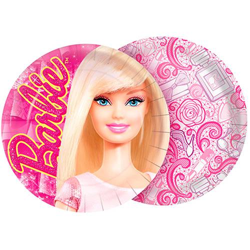 Prato 18cm Barbie Core com 8 Unidades - Regina Festas