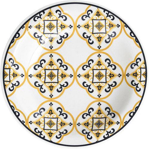 Prato de Cerâmica Fundo 23cm Floreal São Luís Oxford