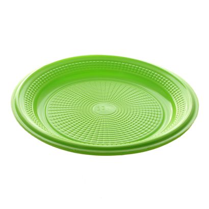 Prato de Plástico Descartável Verde Ø 15cm com 10 Unidades Trik Trik