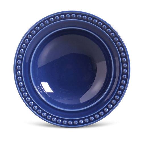 Prato Fundo de Cerâmica 22Cm Azul - Porto Brasil