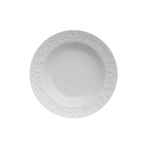 Prato Fundo em Porcelana Germer Tassel 23,5cm Branco