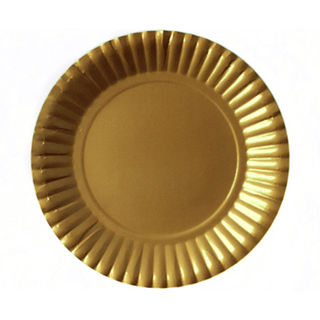 Prato Metalizado Dourado - 10 Unidades