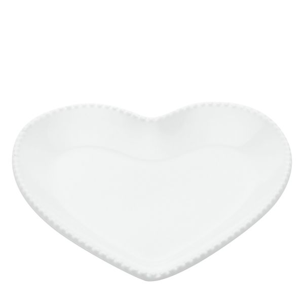 Prato Mini Heart Shape Cerâmica Branco 18CM - 32922