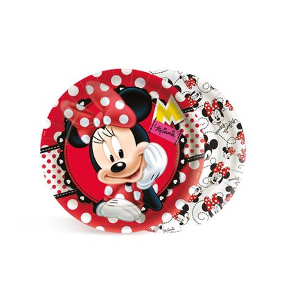Prato Minnie Mouse 18cm 8un Disney Regina