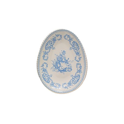 Prato Oval Azul Claro Toile de Jour 20cm - Páscoa