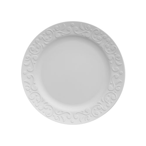 Prato Raso em Porcelana Germer Tassel 26,5cm Branco