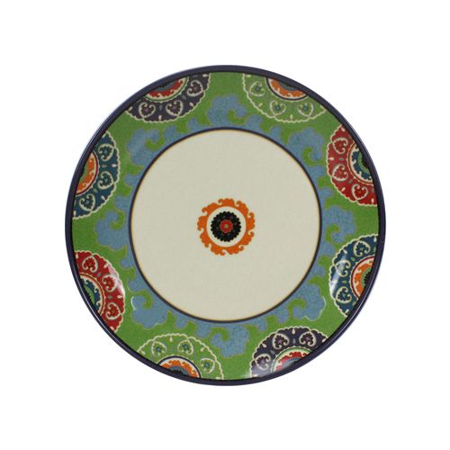 Prato Raso em Porcelana L'Hermitage Royal Suzani 28cm Verde