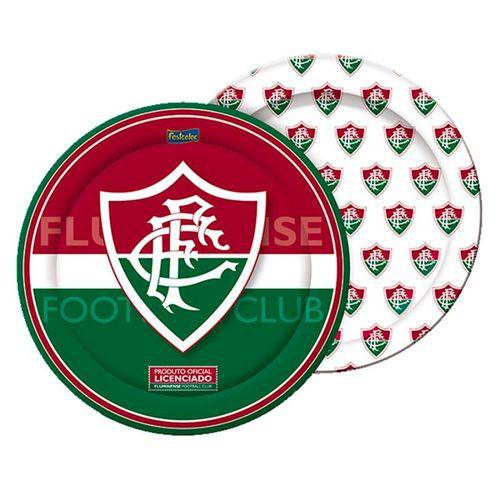 Prato Redondo 18cm Fluminense C/ 08 Unidades