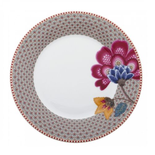 Prato Sobremesa Cáqui em Porcelana Floral Fantasy 21cm - Pip Studio