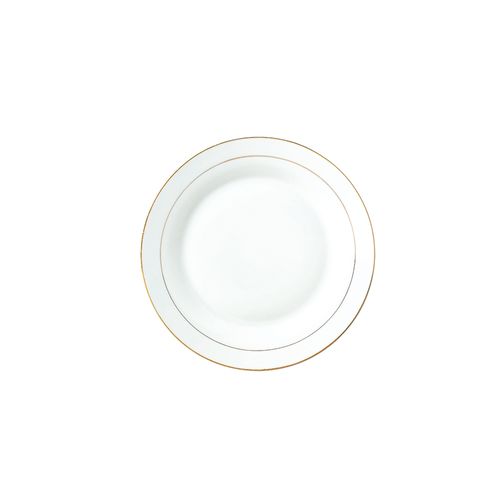 Prato Sobremesa em Porcelana DmBrasil Ouro 19cm 4220