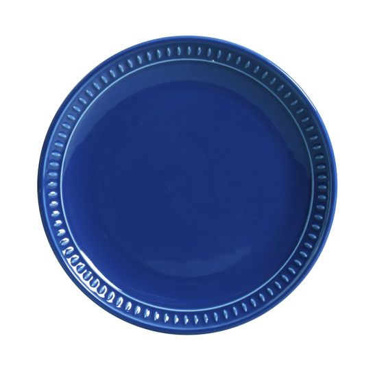 Prato Sobremesa Sevilha Cerâmica 6 Peças Azul Navy Porto Brasil