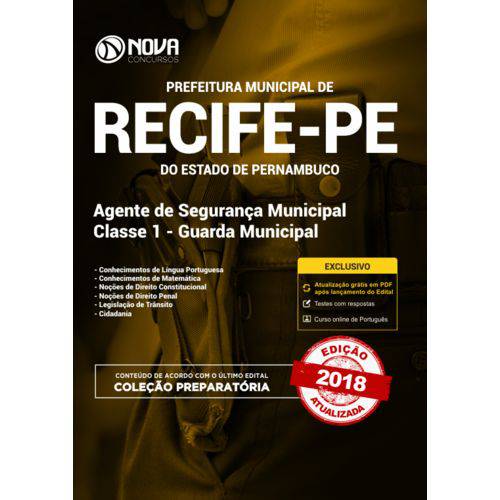 Prefeitura de Recife - Pe 2018 - Guarda Municipal