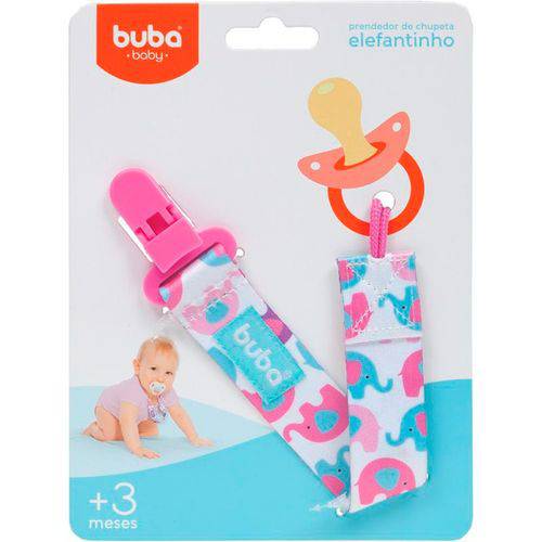 Prendedor de Chupeta Elefantinho 7480 - Buba Toys