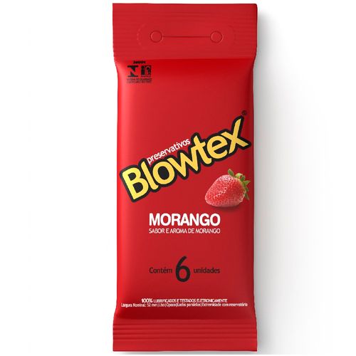 Preservativo Blowtex Action Aromatizado Morango 6 Unidades