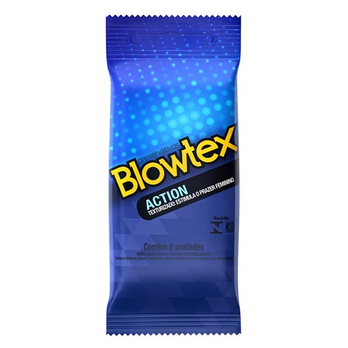 Preservativo Blowtex Action com 6 Unidades