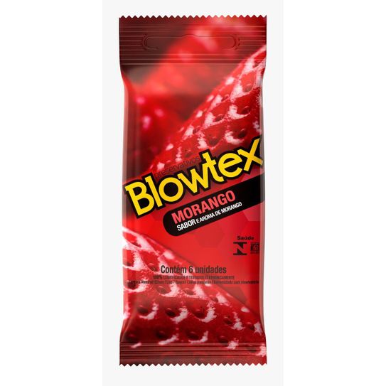 Preservativo Blowtex Morango com 6 Unidades