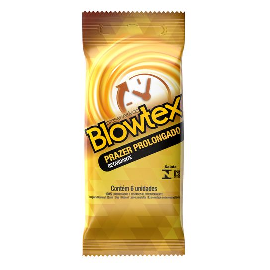 Preservativo Blowtex Retardante com 6 Unidades