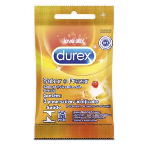 Preservativo Durex Sabor e Prazer 3 Unidades
