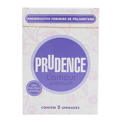 Preservativo Feminino Prudence L`Amour Premium com 2 Unidades