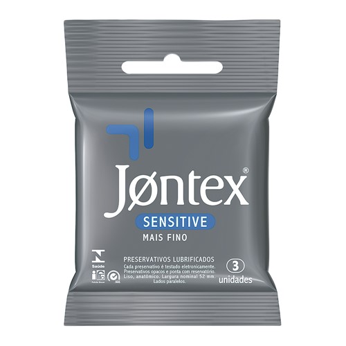 Preservativo Jontex Sensitive com 3 Unidades