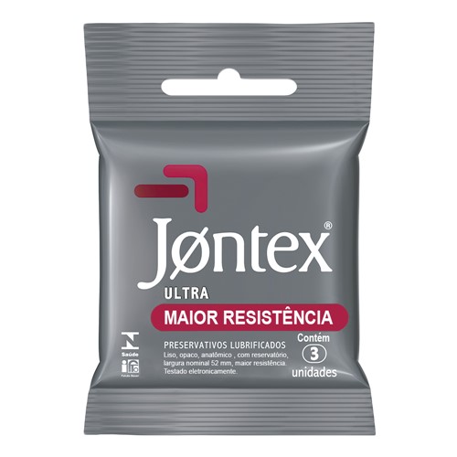 Preservativo Jontex Ultra Maior Resistência com 3 Unidades
