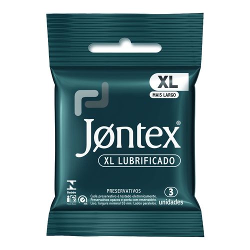 Preservativo Jontex XL Lubrificado 3 Unidades