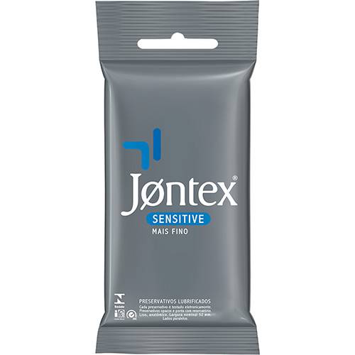 Preservativo Lubrificado Jontex Sensitive - 6 Unidades