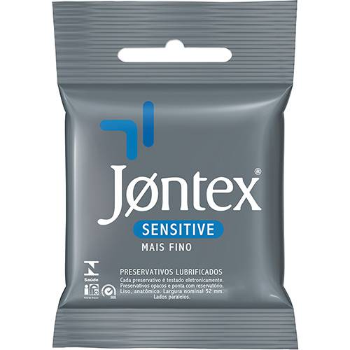 Preservativo Lubrificado Jontex Sensitive - 3 Unidades