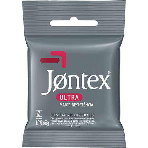 Preservativo Lubrificado Jontex Ultra - 3 Unidades